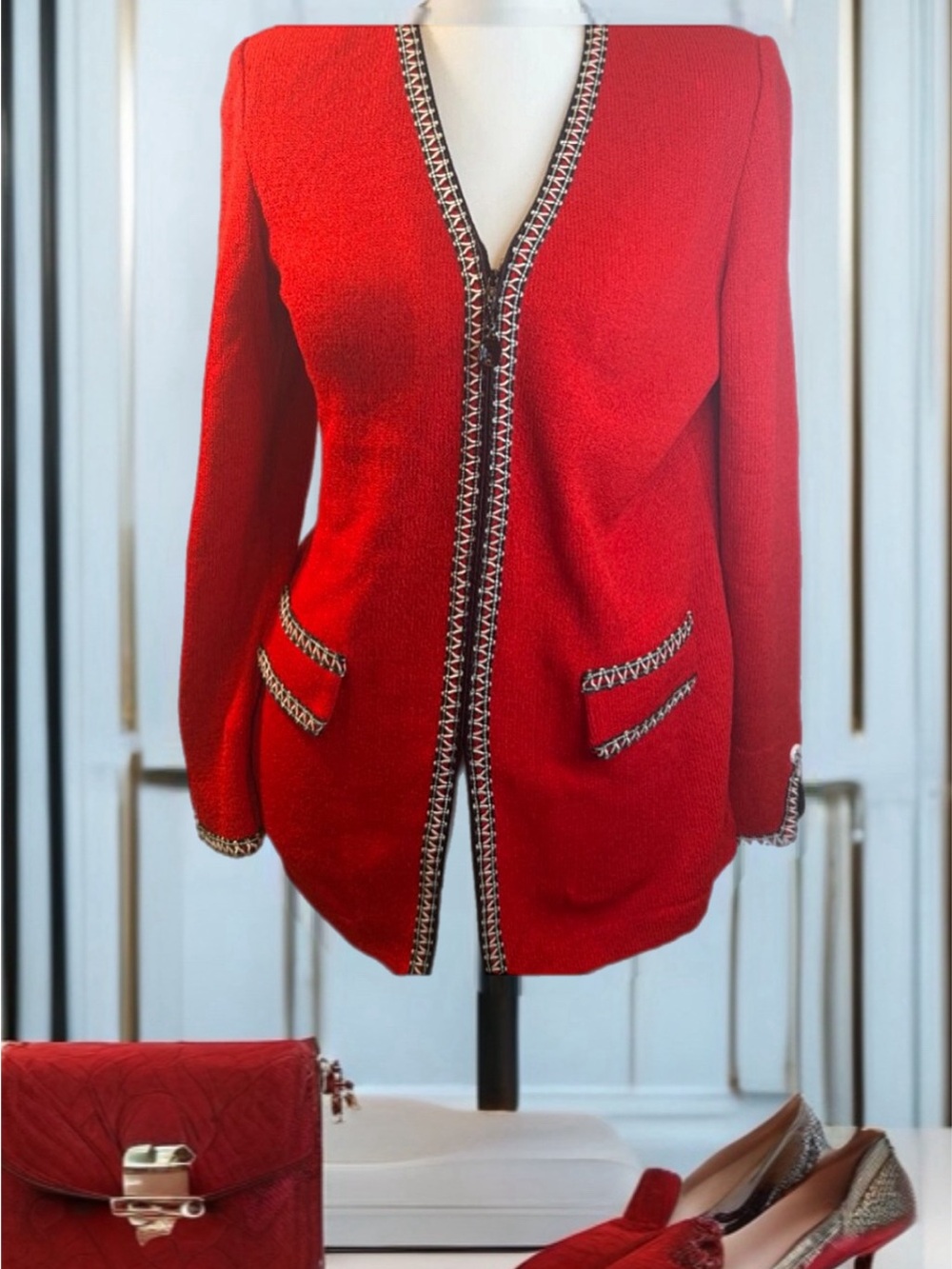Vintage St Johns Cardigan embroidered size 4